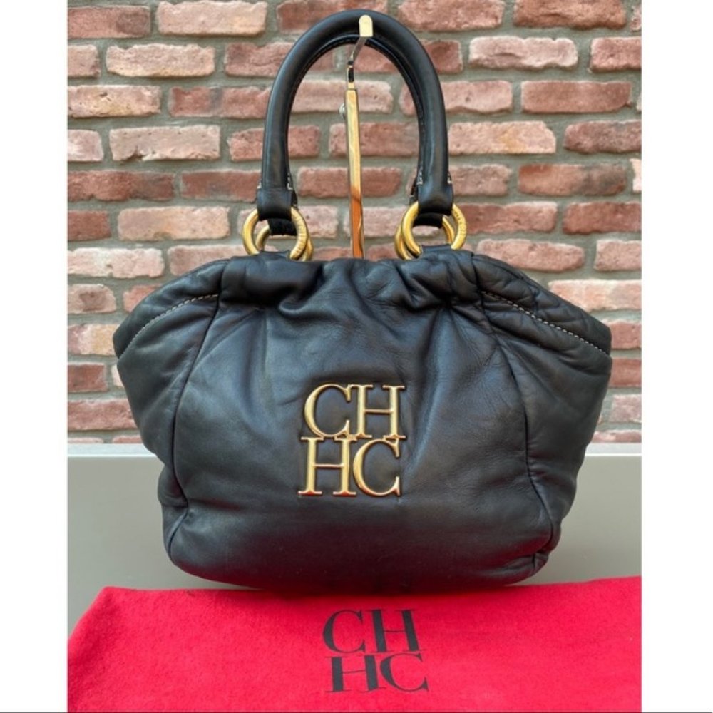 Carolina Herrera CH Lambskin Leather Satchel